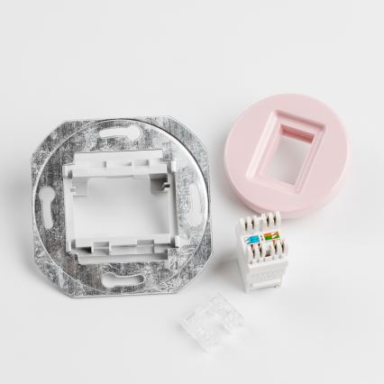 Kliklap – retro dataudtag med ramme i gammelrosa