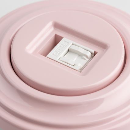 Kliklap – retro dataudtag med ramme i gammelrosa