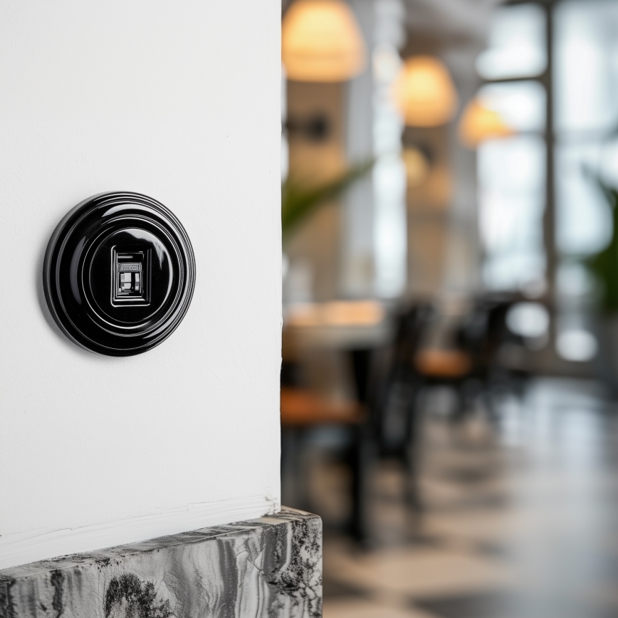 Kliklap - Retro dataudtag med sort ramme