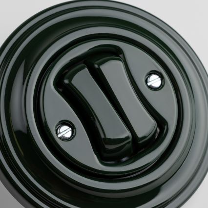 Kliklap - Retro dobbelt trappeafbryder med ramme nr. 6+6, grøn