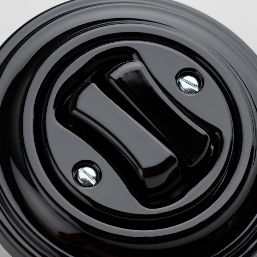 Kliklap - Retro dobbelt trappeafbryder med ramme nr. 6+6 sort