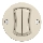 Kliklap - Retro dobbelt trappeafbryder uden ramme nr. 6+6 beige