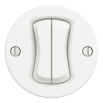 Kliklap - Retro dobbelt trappeafbryder uden ramme nr. 6+6 snehvid