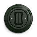 Kliklap - Retro dobbelt trykknap med ramme, grøn