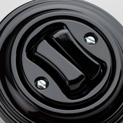 Kliklap - Retro dobbelt trykknap med sort ramme