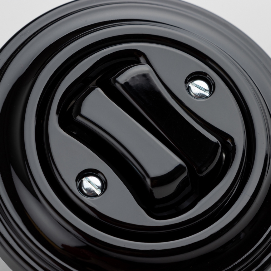 Kliklap - Retro dobbelt trykknap med sort ramme