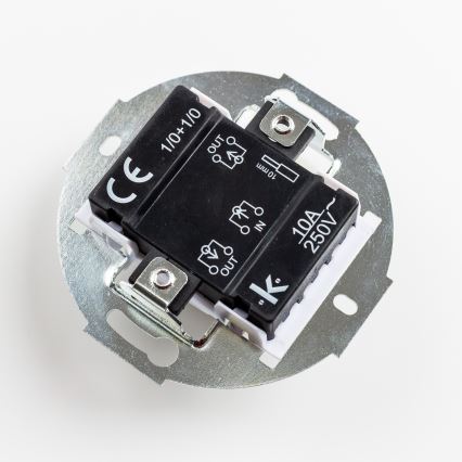 Kliklap - Retro dobbeltknap med ramme, blå