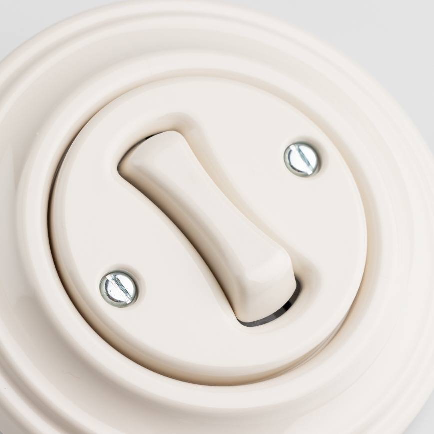 Kliklap - Retro knap med ramme beige