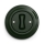 Kliklap - Retro-knap med ramme, grøn