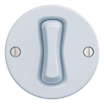 Kliklap - Retro krydsafbryder uden ramme nr. 7 blå