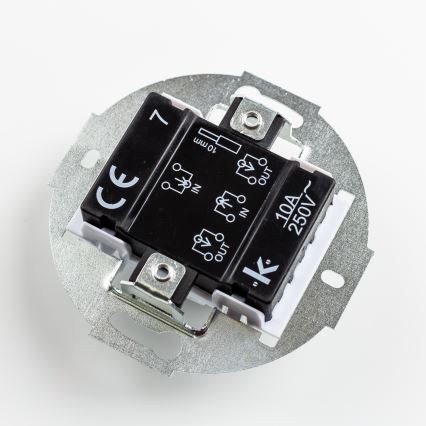 Kliklap - Retro krydsafbryder uden ramme nr. 7 uden ramme brun