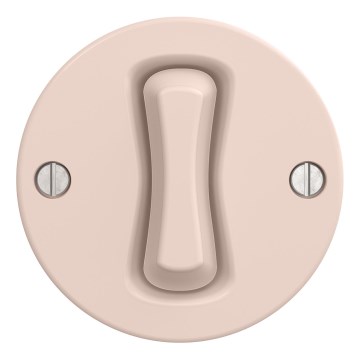 Kliklap - Retro krydsafbryder uden ramme nr. 7 gammelrosa