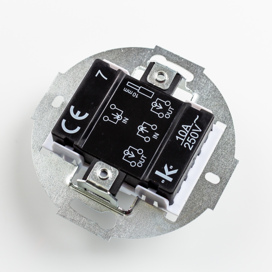 Kliklap - Retro krydsafbryder uden ramme nr. 7 grå