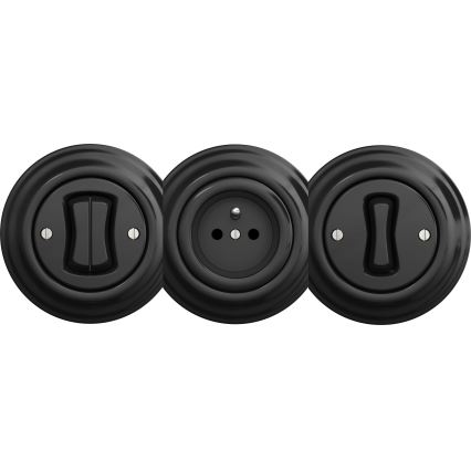 Kliklap - Retro midterramme, sort