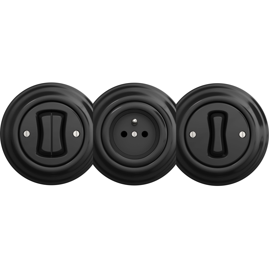 Kliklap - Retro midterramme, sort