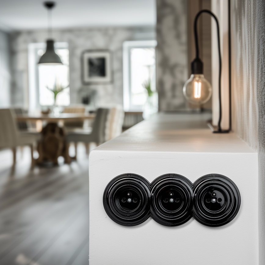 Kliklap - Retro midterramme, sort