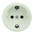 Kliklap - Retro rammeløs stikkontakt SCHUKO 230V/16A mintgrøn