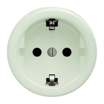 Kliklap - Retro rammeløs stikkontakt SCHUKO 230V/16A mintgrøn