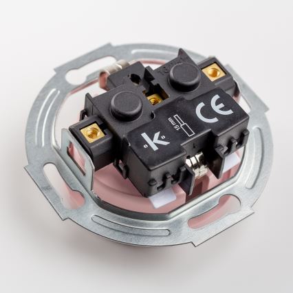 Kliklap - Retro stikkontakt til hjemmet med ramme SCHUKO 230V/16A gammelrosa