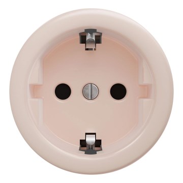 Kliklap - Retro stikkontakt til hjemmet, rammeløs SCHUKO 230V/16A, gammelrosa