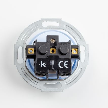 Kliklap - Retro stikkontakt til hjemmet uden ramme, 230 V, blå