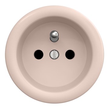 Kliklap - Retro stikkontakt til hjemmet uden ramme 230V gammelrosa