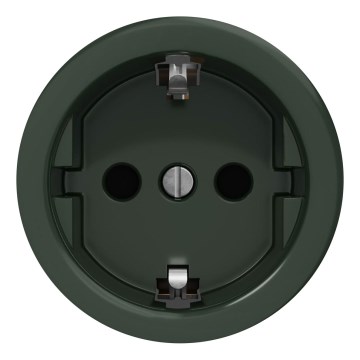 Kliklap - Retro stikkontakt til hjemmet uden ramme SCHUKO 230 V/16 A grøn