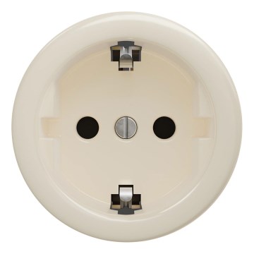 Kliklap - Retro stikkontakt til hjemmet uden ramme SCHUKO 230V/16A beige