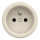 Kliklap - Retro stikkontakt uden ramme 230 V beige