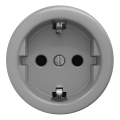 Kliklap - Retro stikkontakt uden ramme SCHUKO 230V/16A grå