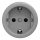 Kliklap - Retro stikkontakt uden ramme SCHUKO 230V/16A grå