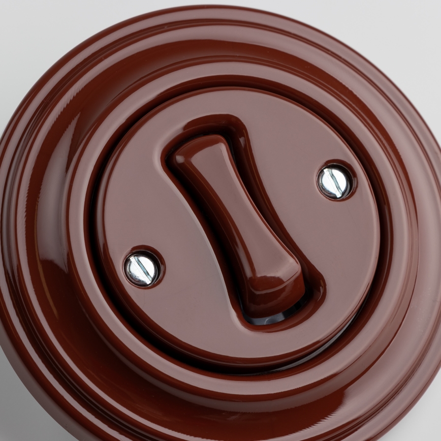 Kliklap - Retro trappeafbryder med ramme nr. 6, brun