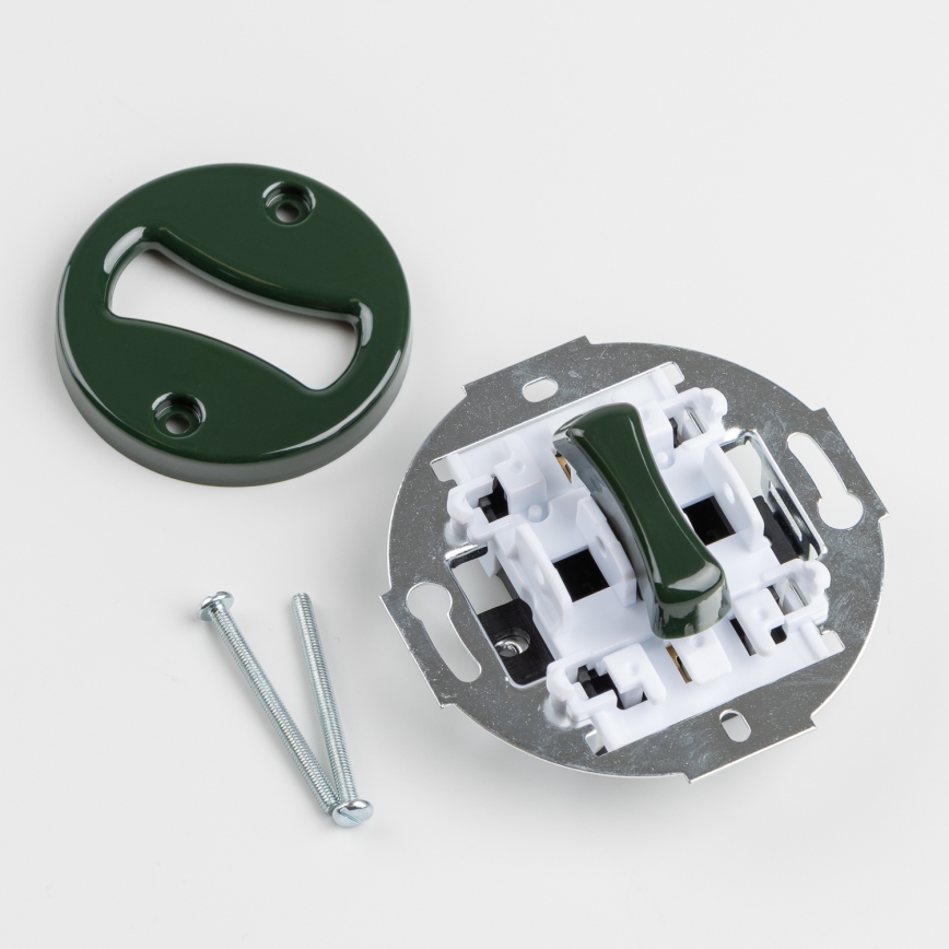 Kliklap - Retro trappeafbryder med ramme nr. 6, grøn