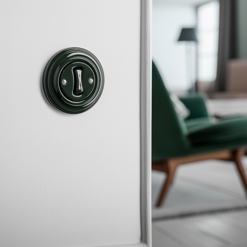 Kliklap - Retro trappeafbryder med ramme nr. 6, grøn