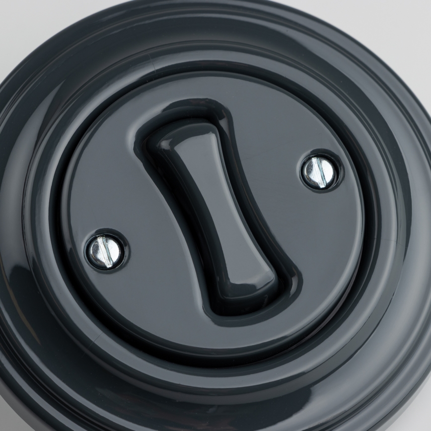 Kliklap - Retro trappeafbryder med ramme nr. 6 i antracit