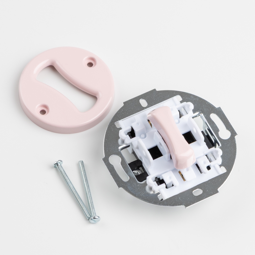 Kliklap - Retro trappeafbryder med ramme nr. 6 i gammelrosa