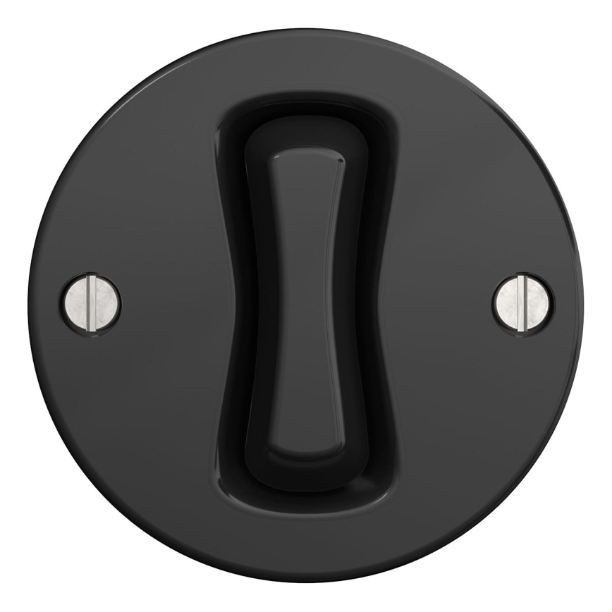 Kliklap - Retro-trykknap uden ramme, sort