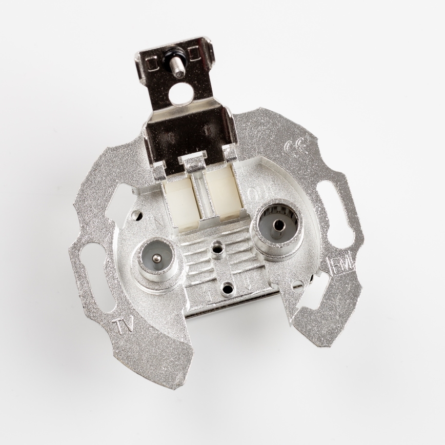 Kliklap - Retro TV+R deltagerstik (seriel) uden ramme, antracit