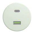 Kliklap - Retro USB-udtag A+C, rammefri, mintgrøn