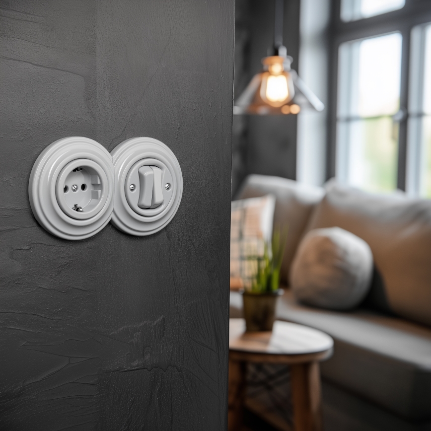 Kliklap - Retroramme i kantgrå