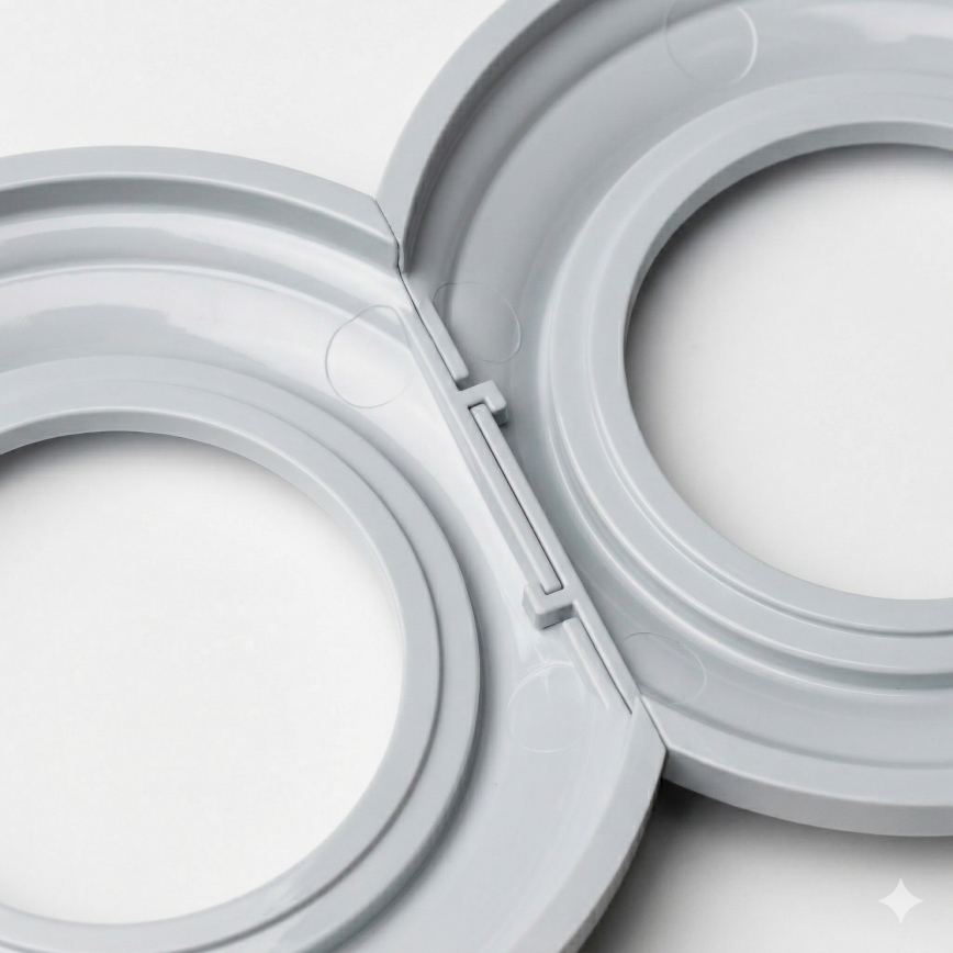 Kliklap - Retroramme i kantgrå