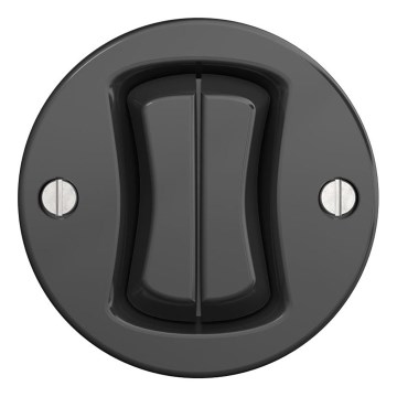 Kliklap - Vintage dobbelt trappekontact no. 6+6 antracit