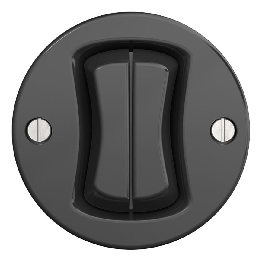 Kliklap - Vintage dobbelt trappekontact no. 6+6 antracit
