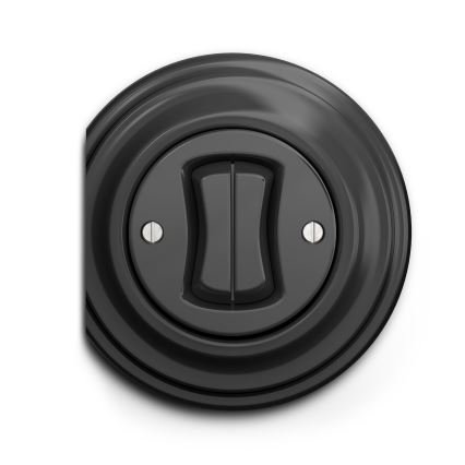 Kliklap - Vintage dobbelt trappekontact no. 6+6 antracit
