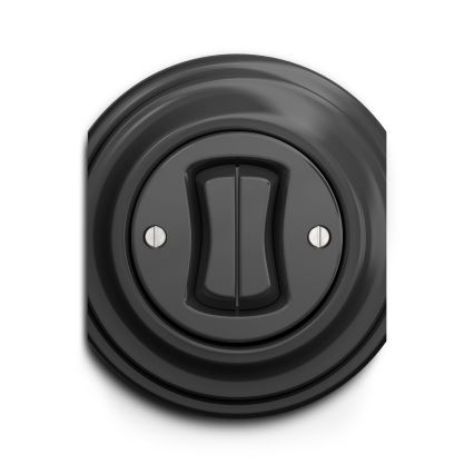 Kliklap - Vintage dobbelt trappekontact no. 6+6 antracit