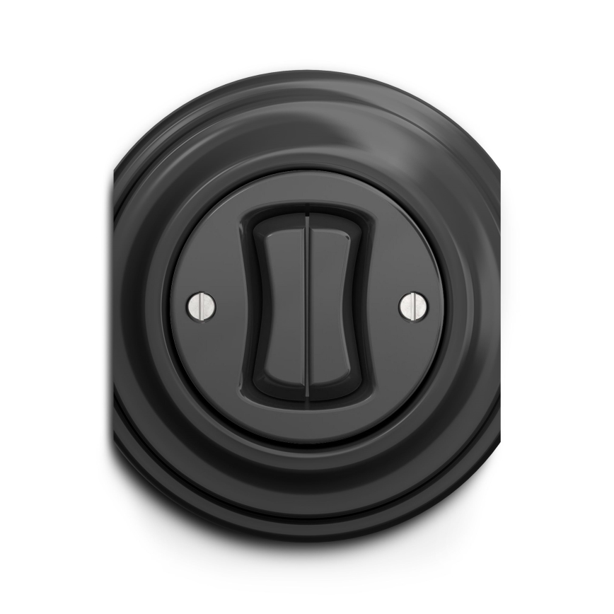 Kliklap - Vintage dobbelt trappekontact no. 6+6 antracit
