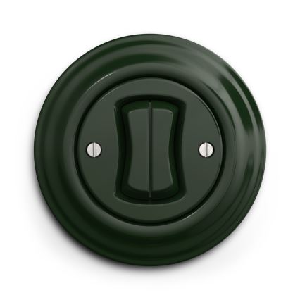 Kliklap - Vintage dobbelt trappekontact no. 6+6 grøn