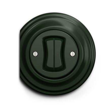 Kliklap - Vintage dobbelt trappekontact no. 6+6 grøn