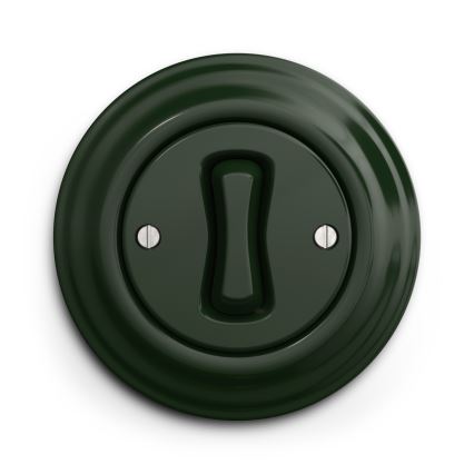 Kliklap - Vintage enkeltpolet kontakt no. 1 grøn
