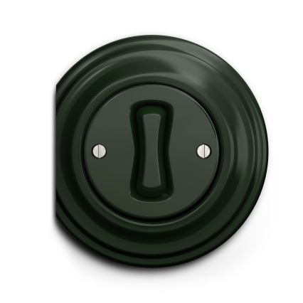 Kliklap - Vintage enkeltpolet kontakt no. 1 grøn